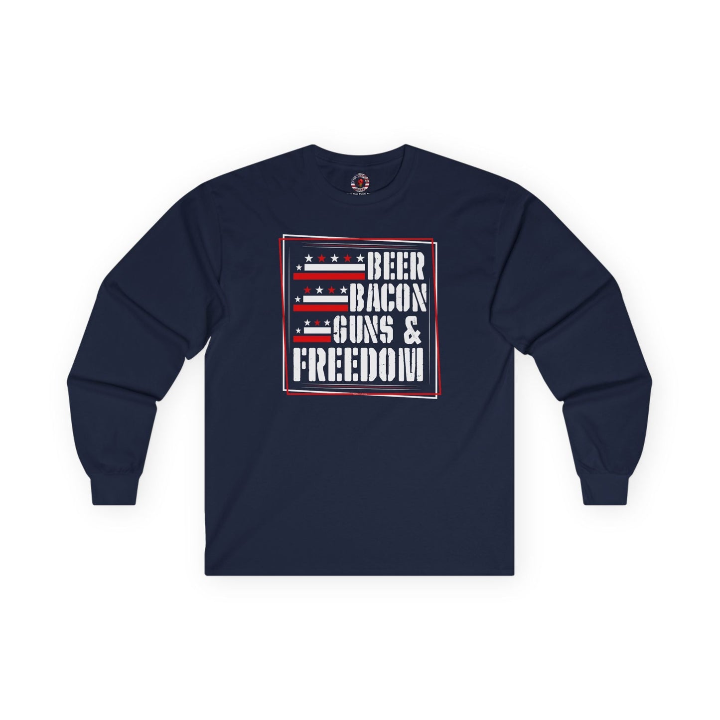 Beer Bacon Guns and Freedom Long Sleeve Tee