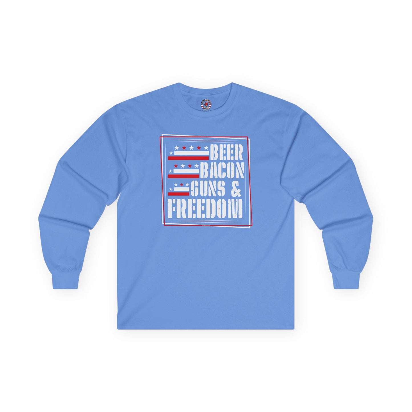 Beer Bacon Guns and Freedom Long Sleeve Tee