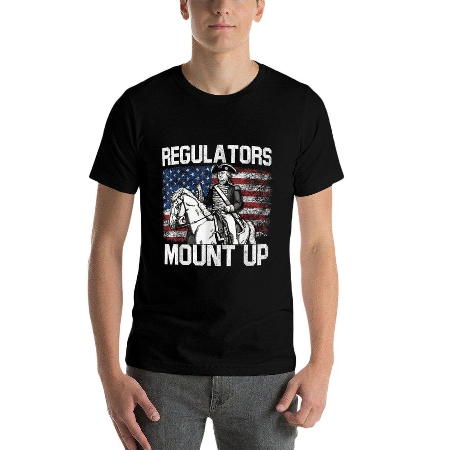 Regulators Mount Up 4th of July Independent Day Funny  Cotton T-Shirt