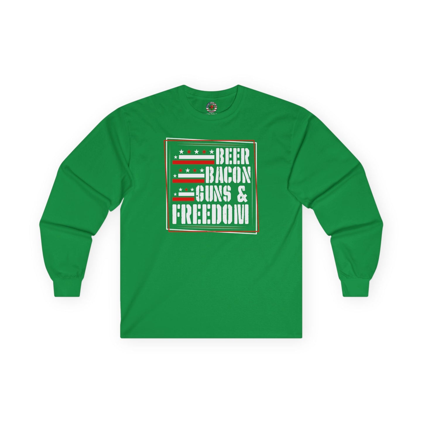 Beer Bacon Guns and Freedom Long Sleeve Tee
