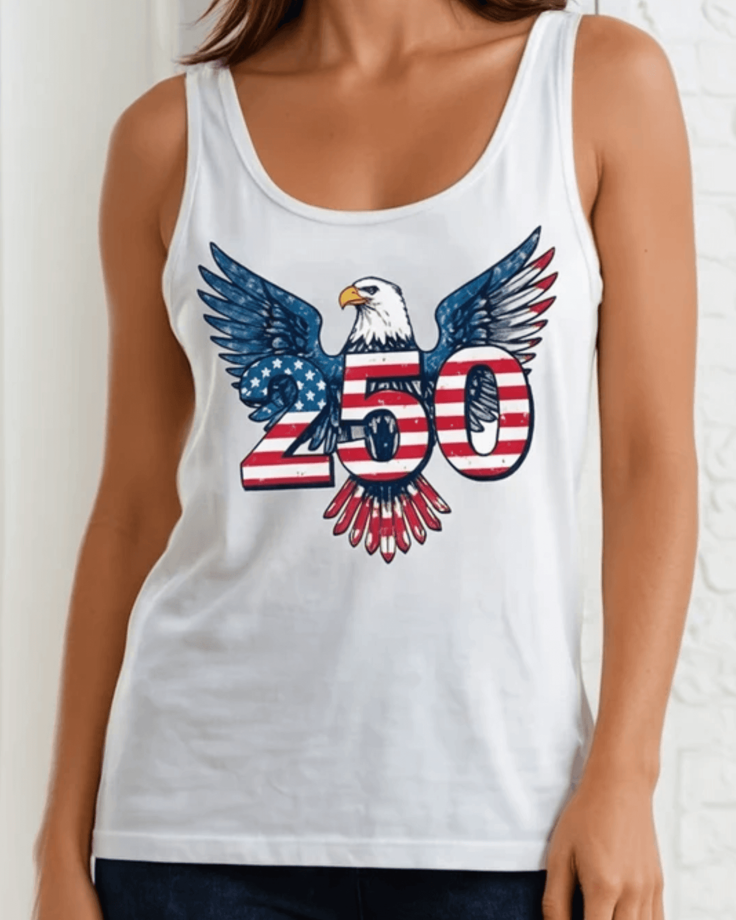 American Eagle 250 Graphic 4th of July Tank Top Made in USA