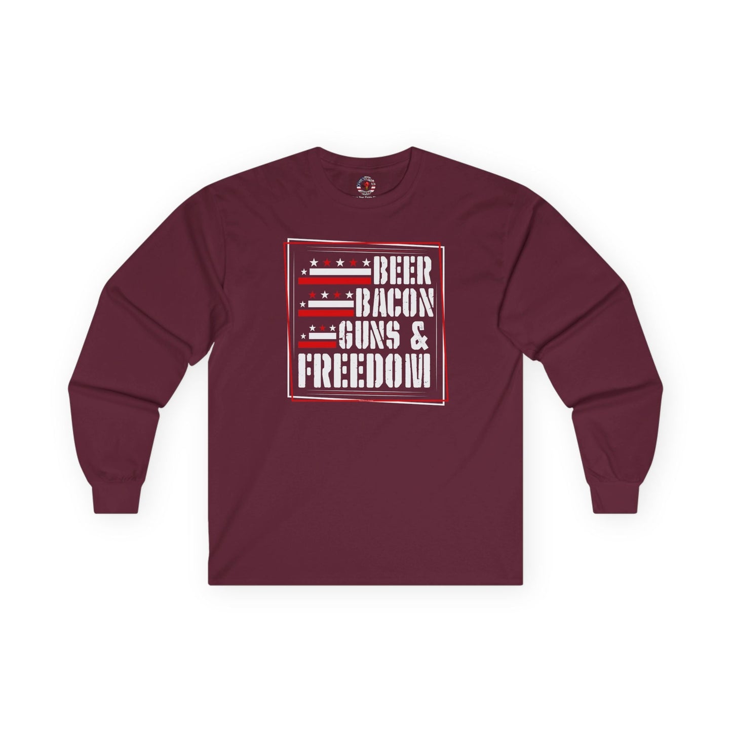 Beer Bacon Guns and Freedom Long Sleeve Tee
