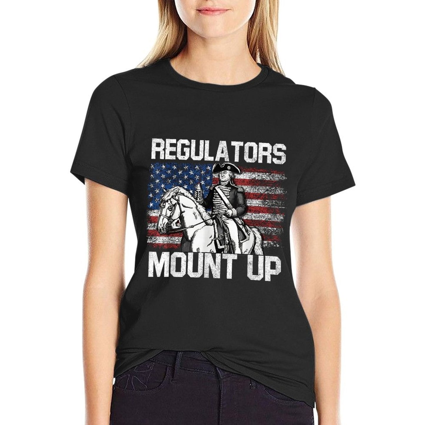 Regulators Mount Up 4th of July Independent Day Funny  Cotton T-Shirt