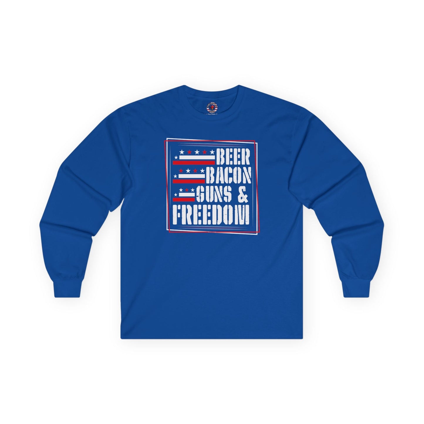 Beer Bacon Guns and Freedom Long Sleeve Tee