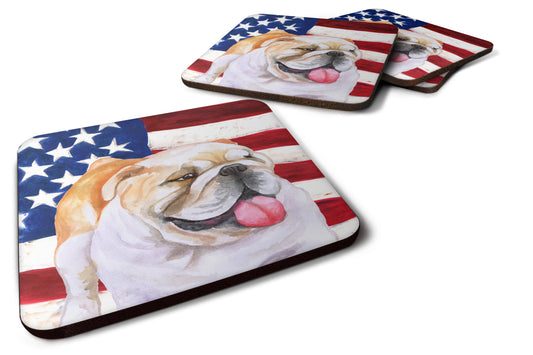 English Bulldog Patriotic Foam Coaster  BB9639FC