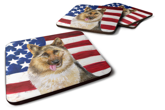 German Shepherd Patriotic Foam Coaster  BB9654FC