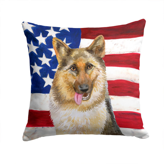 German Shepherd Patriotic Throw Pillow - 14x14 Decorative Pillow – Art for Your Home & Patio BB9654PW1414