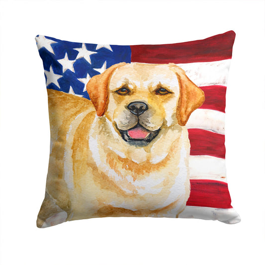 Golden Retriever Patriotic Throw Pillow - 14x14 Decorative Pillow – Art for Your Home & Patio BB9664PW1414