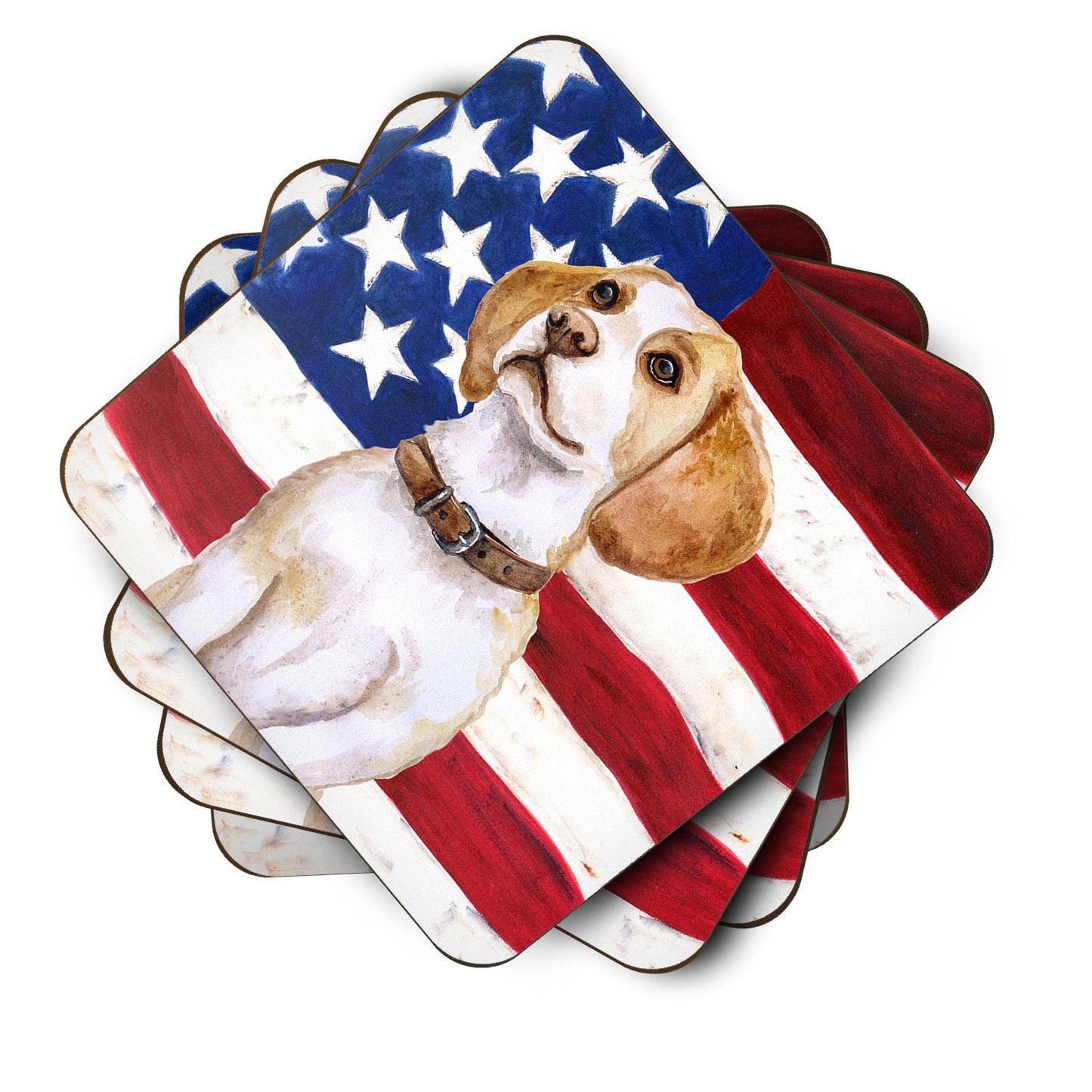 Beagle Patriotic Foam Coaster  BB9686FC