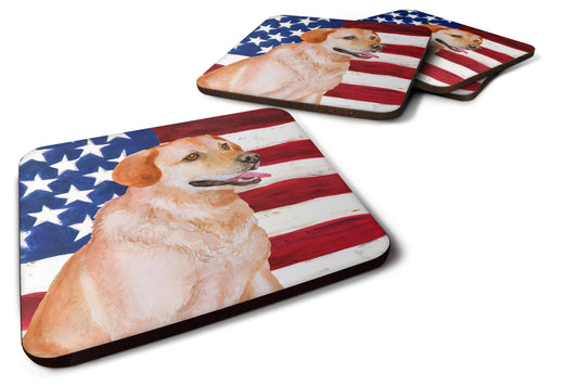 Labrador Retriever Patriotic Foam Coaster  BB9714FC
