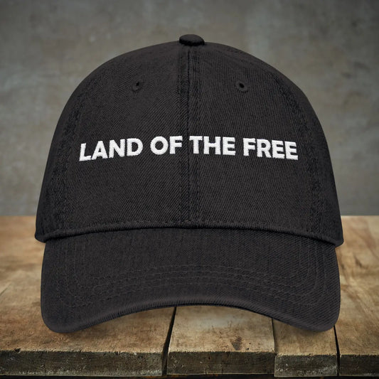 Vintage Denim Hat - Embroidered Land Patriotic - Dipaliz